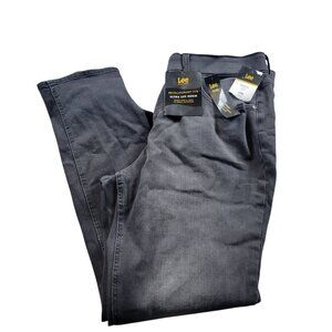 Lee Women's Ultra Lux Jeans Womens 18W Gray Slim Fit Mid Rise Straight Tags